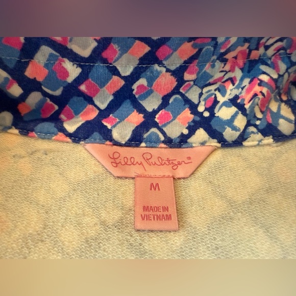 Lilly Pulitzer UPF 50+ Skipper Popover Multi Royal Purple Jacket Women’s Size M - Picture 6 of 15